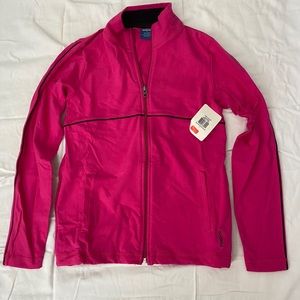 pink reebok quarter zip